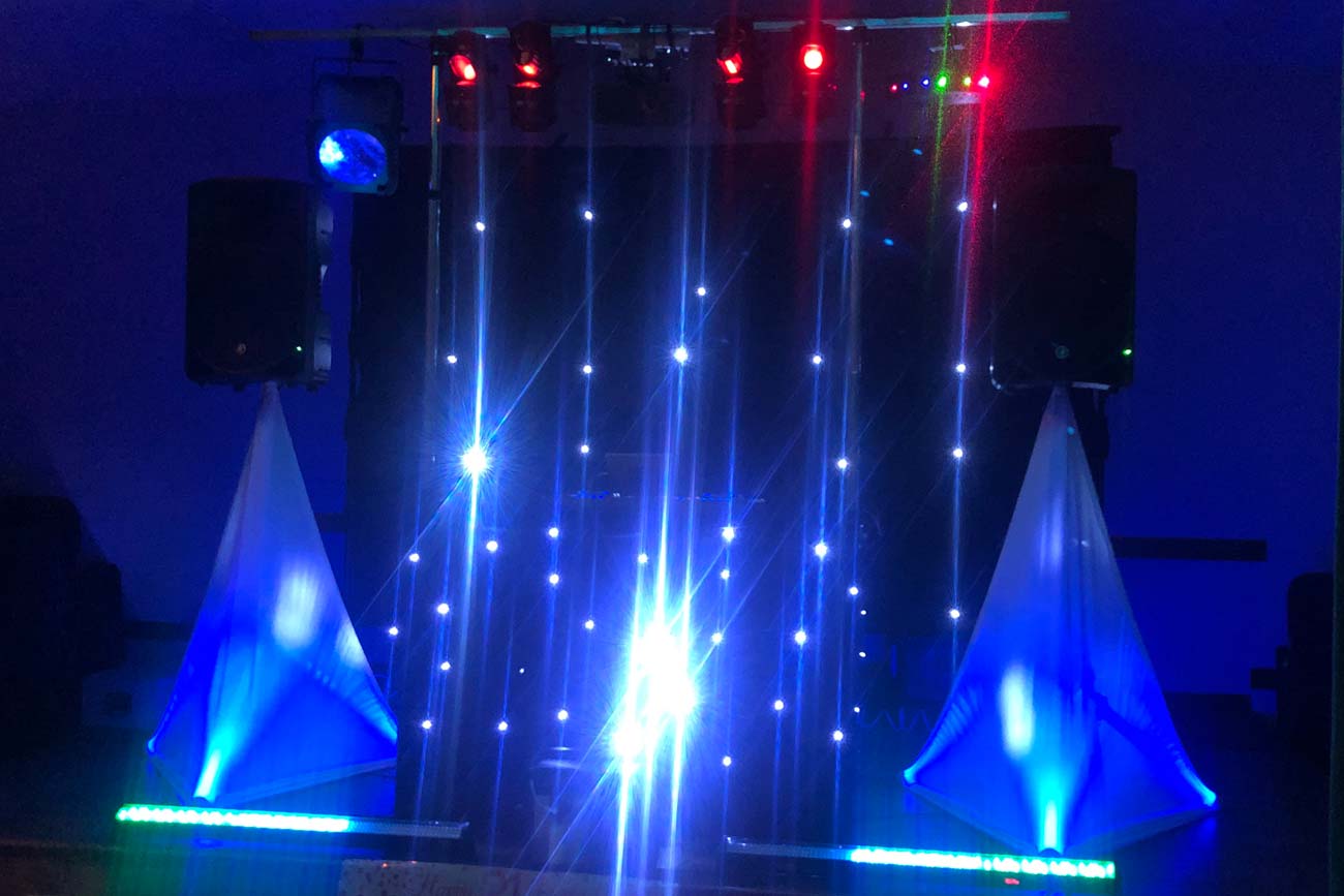 Disco and disco lighting in Northamptonshire supplied by Northants' Fine Time Events
